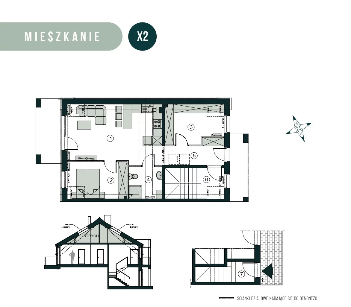 Mieszkanie 66,43 m², piętro 1, oferta nr X2, Aleja Wiśniowa Pogórze, Pogórze, ul. Feliksa Dorsza